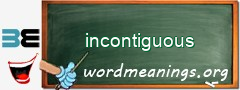 WordMeaning blackboard for incontiguous